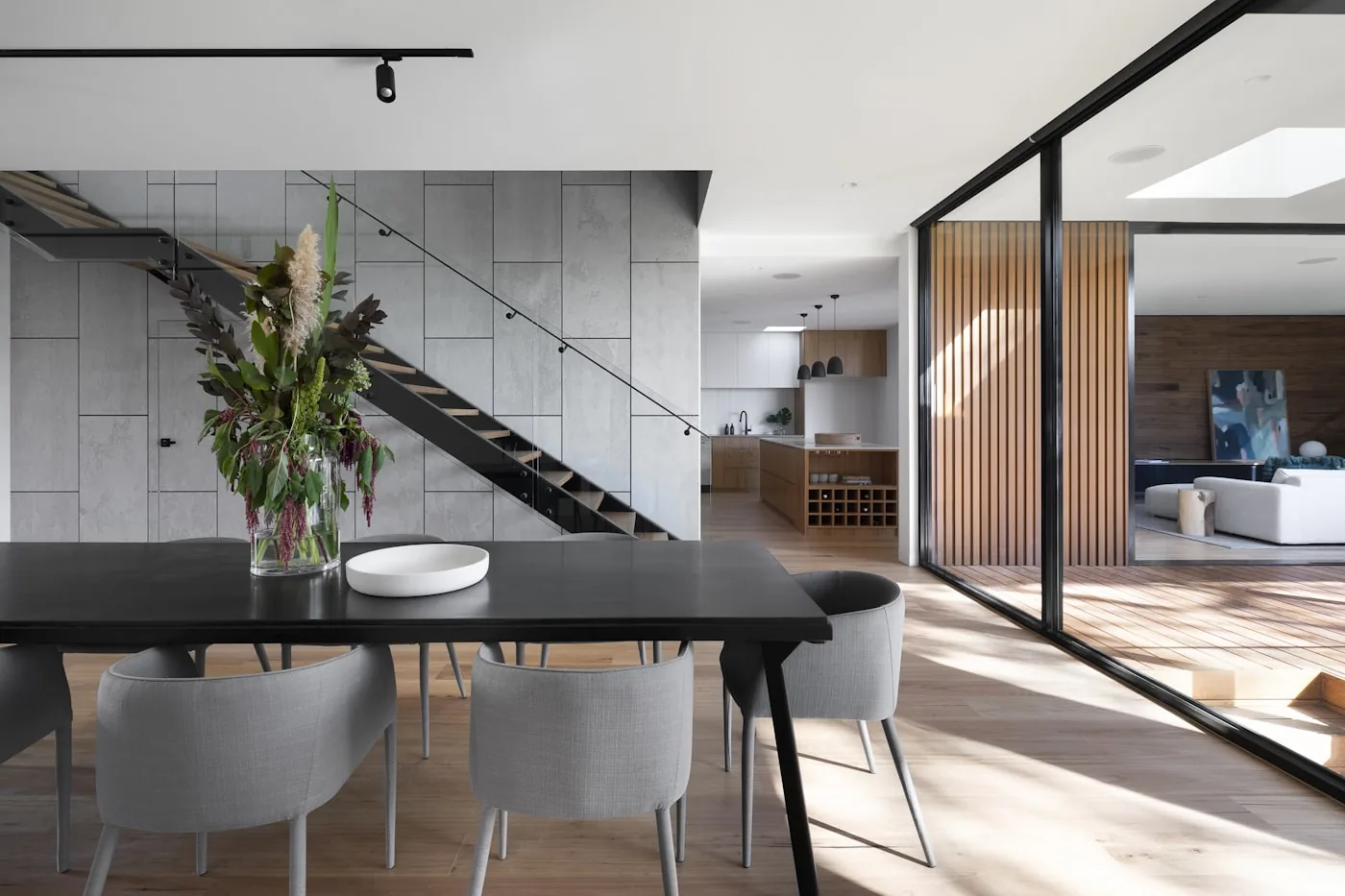Refined residence with sunlit outdoor living area